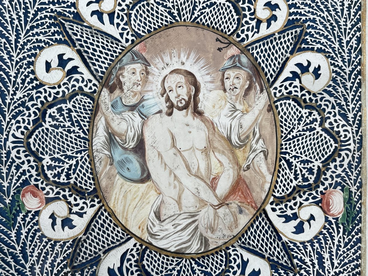Canivet, Flagelatio Christi, gouache et papier, fin du XVIIIe siècle-photo-3