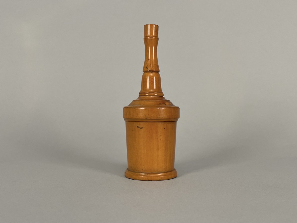 Turned-wood Talc Shaker, Early 20th Century