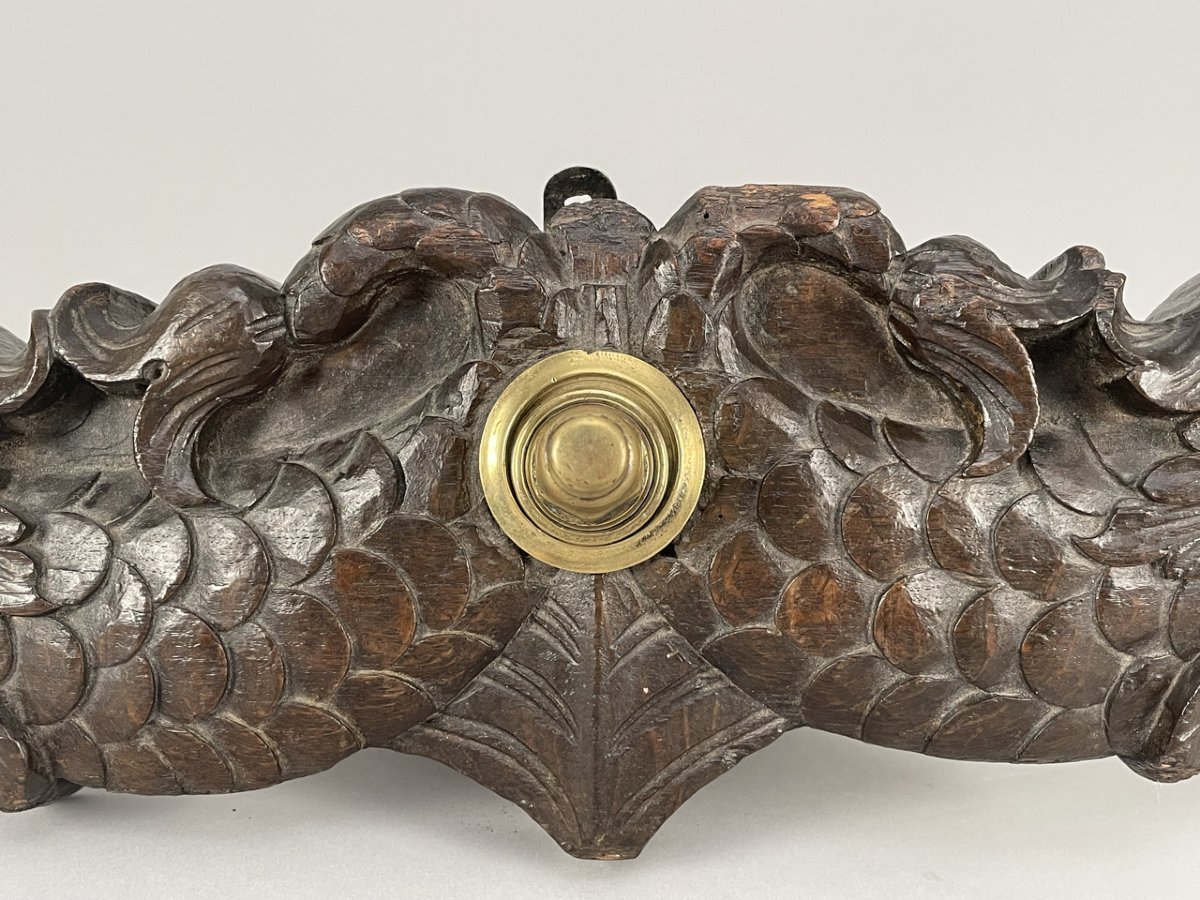 A Carved Fruitwood Cask Lock, Second Half Of The 18th Century.-photo-2
