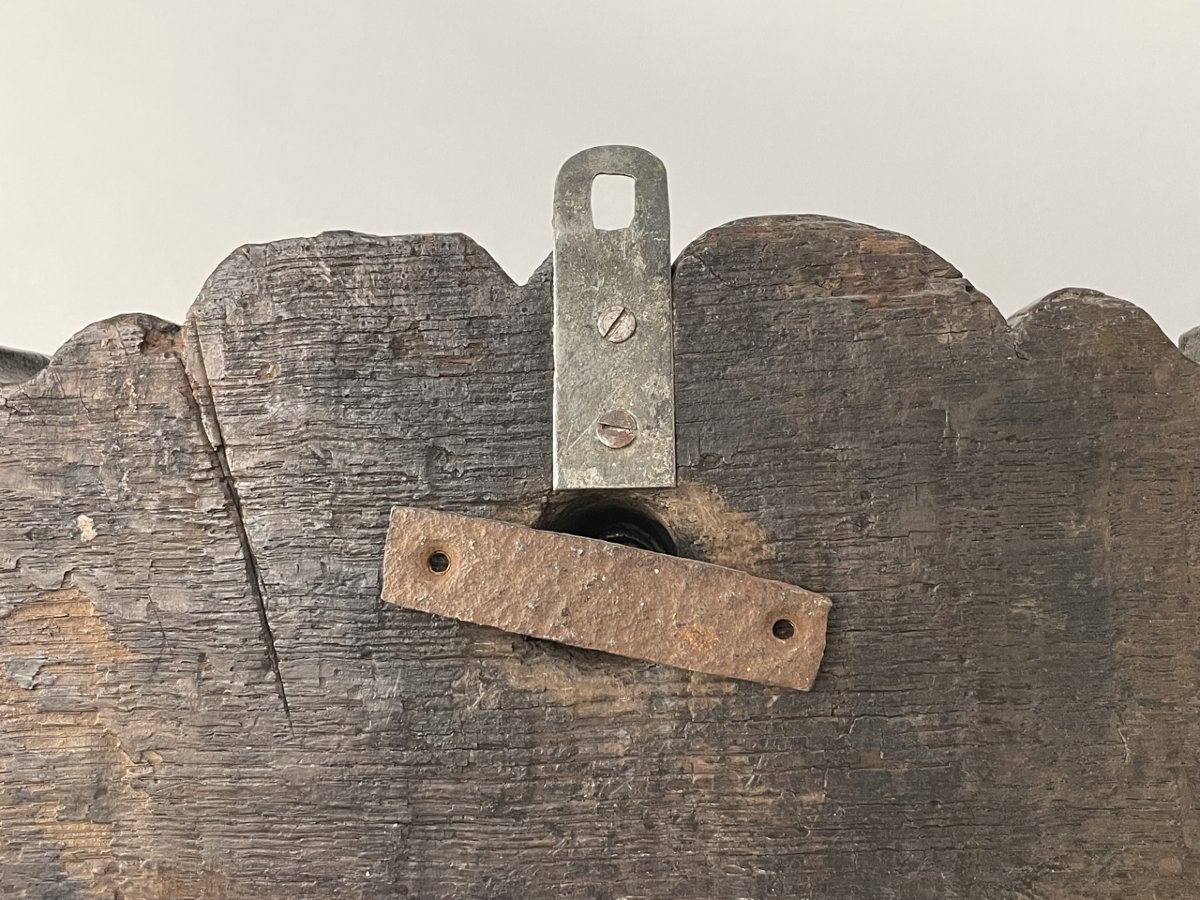 A Carved Fruitwood Cask Lock, Second Half Of The 18th Century.-photo-1