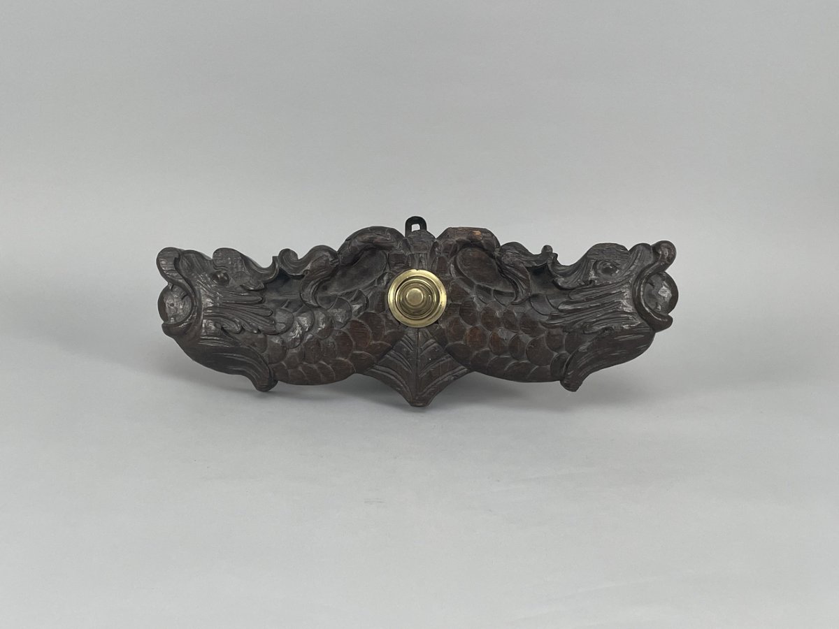 A Carved Fruitwood Cask Lock, Second Half Of The 18th Century.