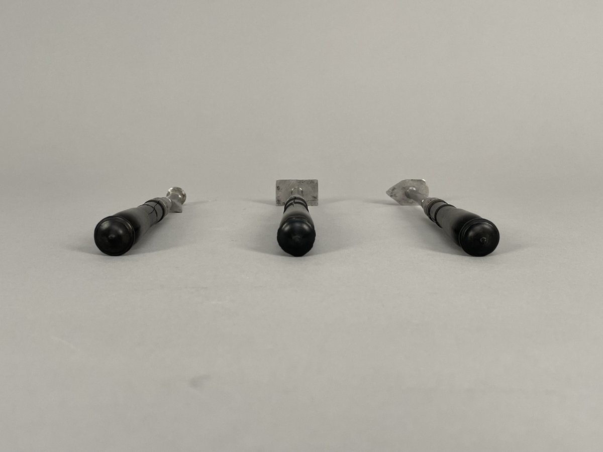 Barber-surgeon's Trepanning Instruments, Steel And Blackened Wood, 18th Century-photo-6