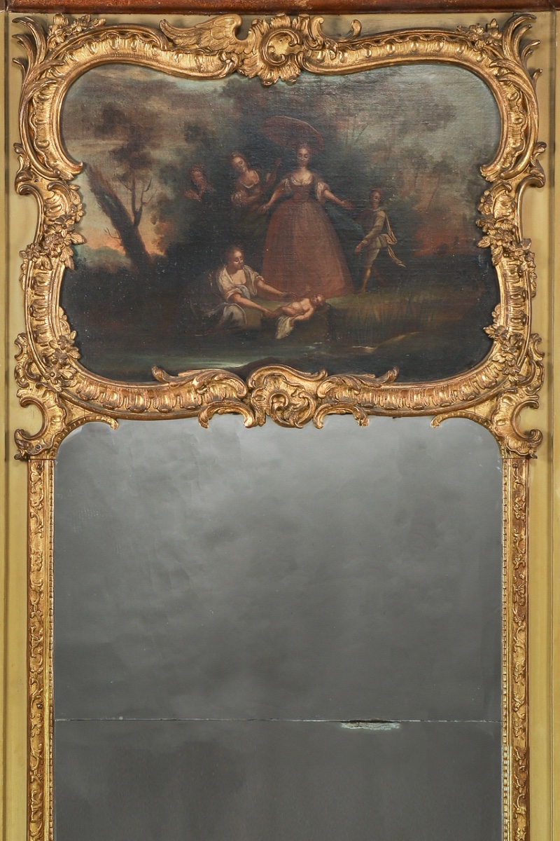 Trumeau rocaille « Moïse sauvé des eaux », Strasbourg XVIIIe-photo-2