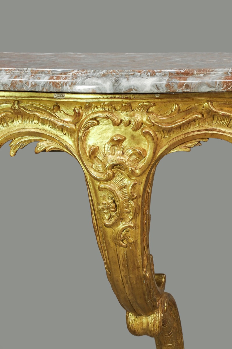 Rocaille Console Table, Strasbourg, Mid-18th Century -photo-2