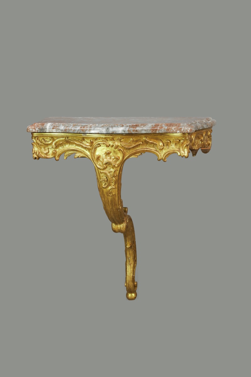 Rocaille Console Table, Strasbourg, Mid-18th Century 