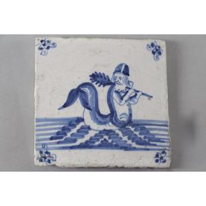 Carreau de faïence - Triton
