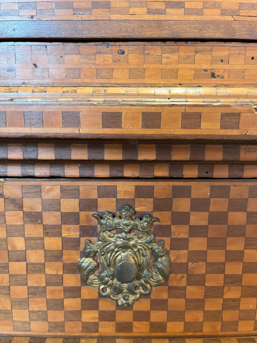 17th Century Italian Cube Marquetry Cabinet-photo-3
