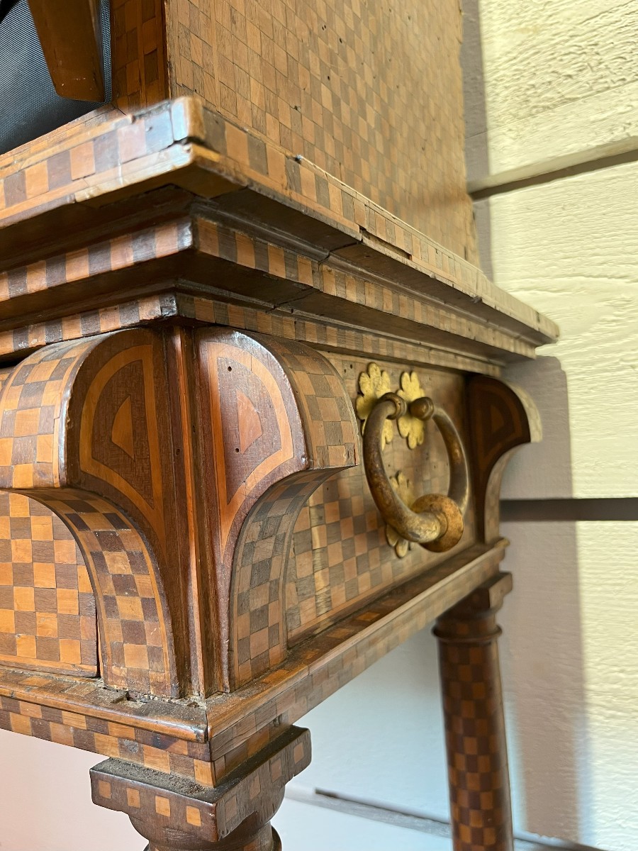 17th Century Italian Cube Marquetry Cabinet-photo-2