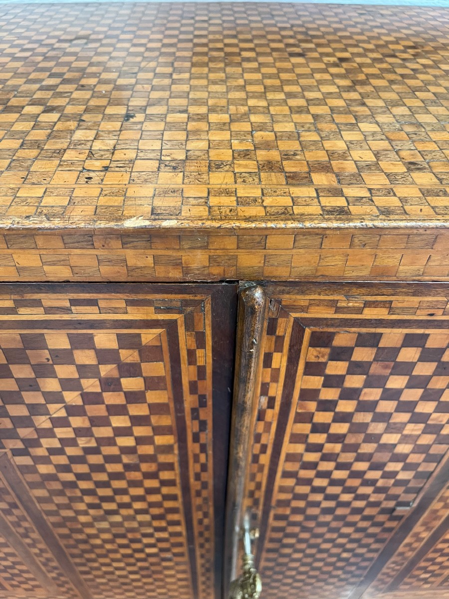 17th Century Italian Cube Marquetry Cabinet-photo-4