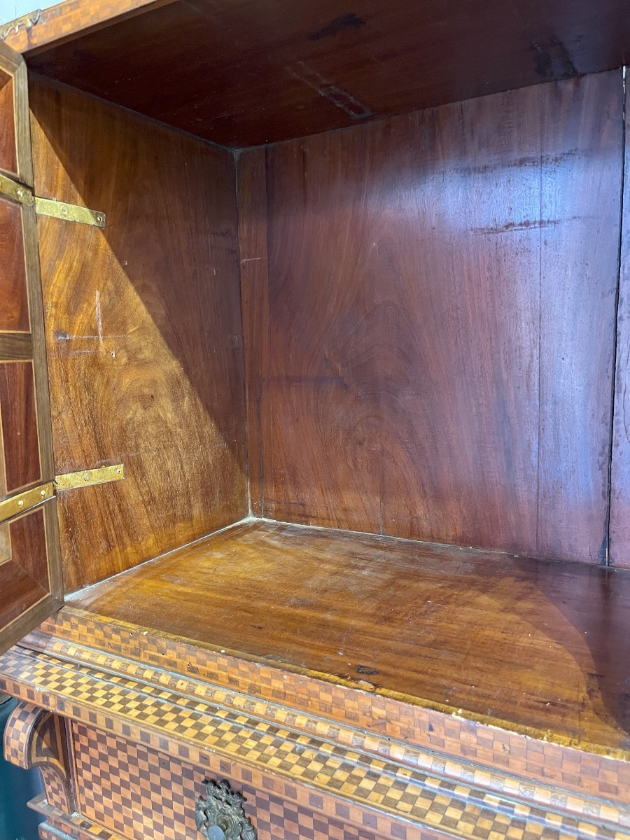 17th Century Italian Cube Marquetry Cabinet-photo-5