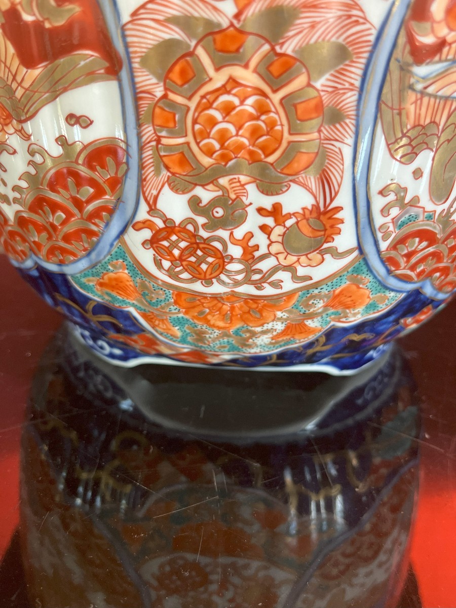 Japan, Pair Of Plant Pots, Lamps, Imari Porcelain, Meiji Period, 19th Century -photo-4