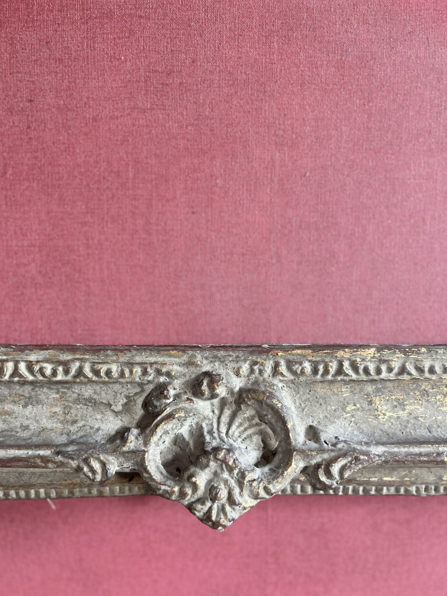 Louis XV Style Frame In Gilded Cardboard And Patina, 20th Century-photo-4