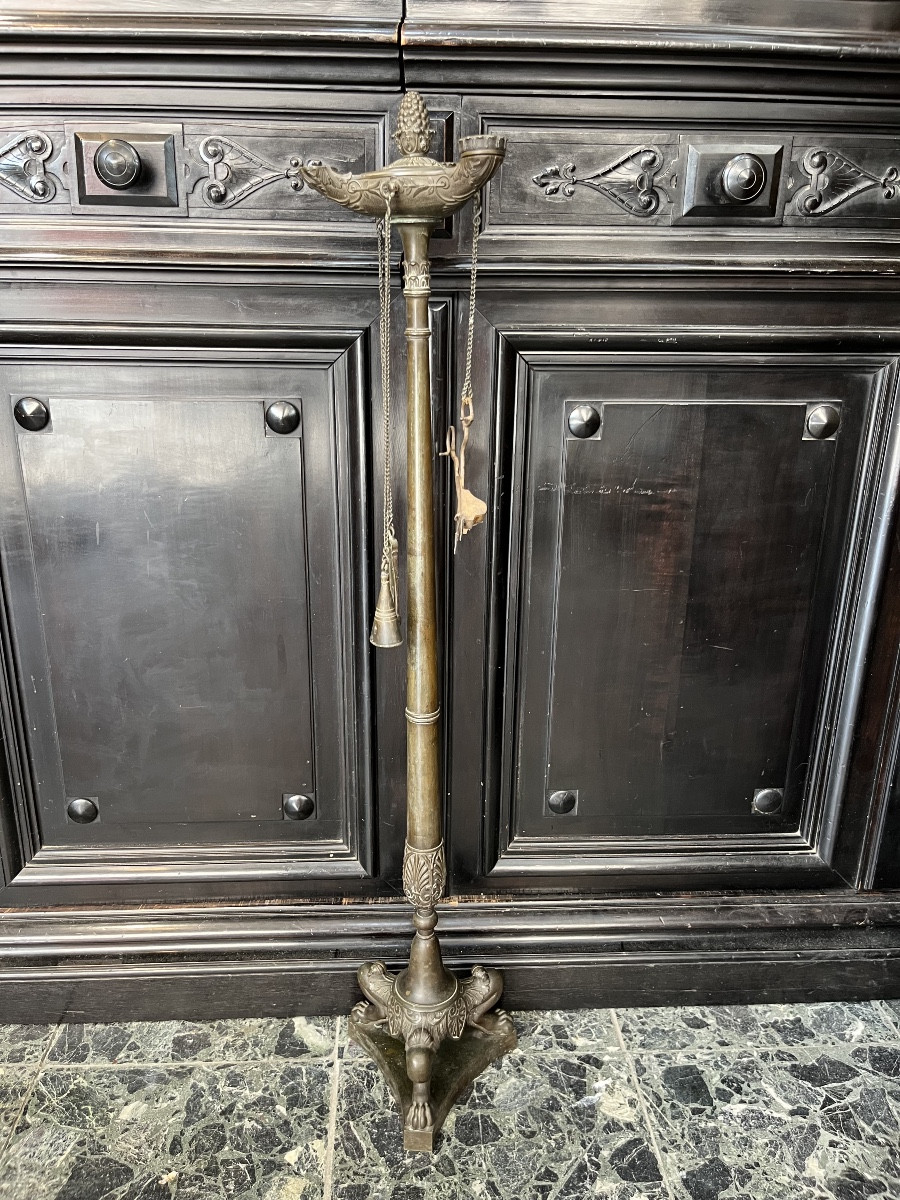 Lampe à l’antique en bronze ,XIXème siècle 