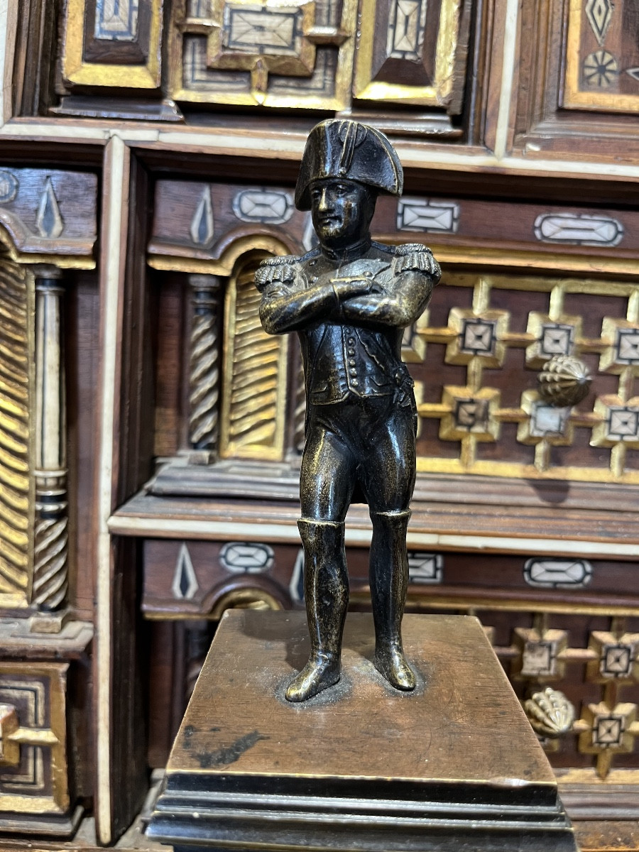 Buste en pied de l’empereur Napoléon premier , bronze , XIXème siècle -photo-2