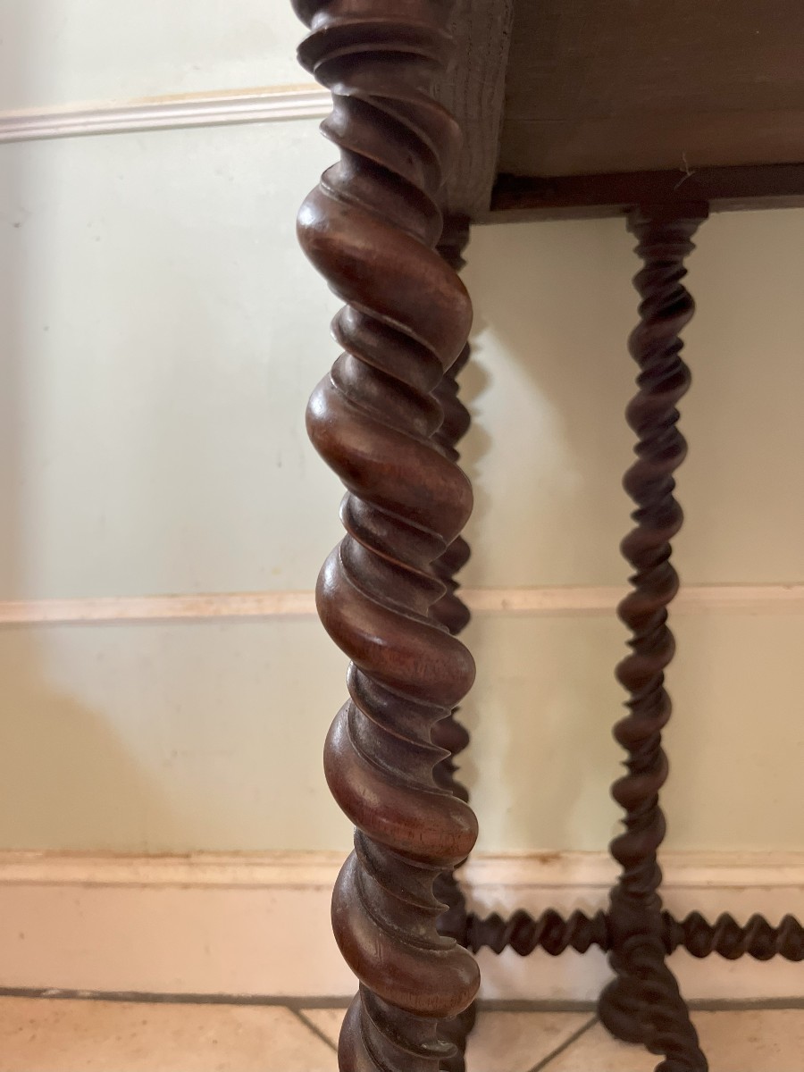 Louis XIII Style Walnut Table -photo-2