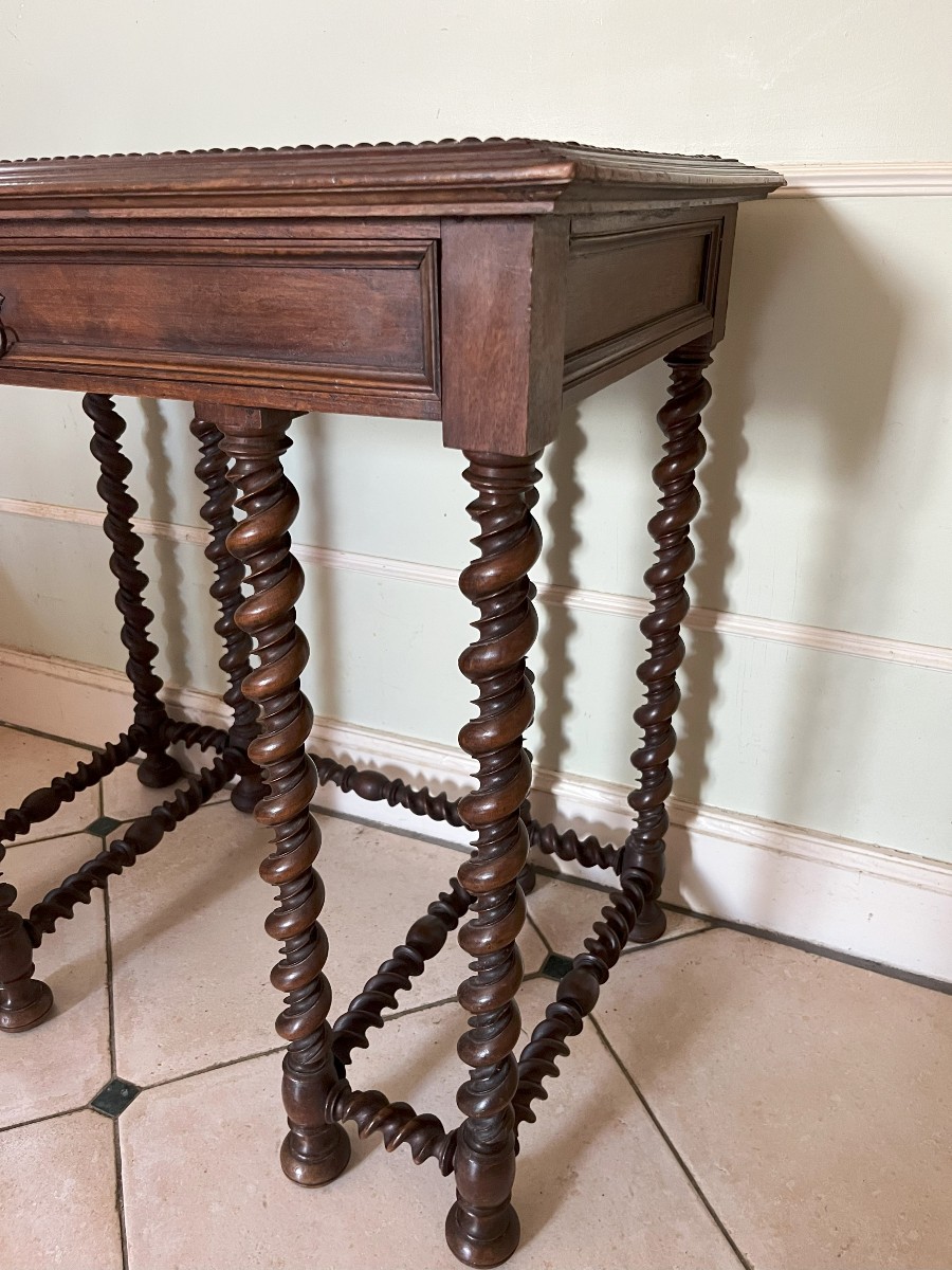 Louis XIII Style Walnut Table -photo-3