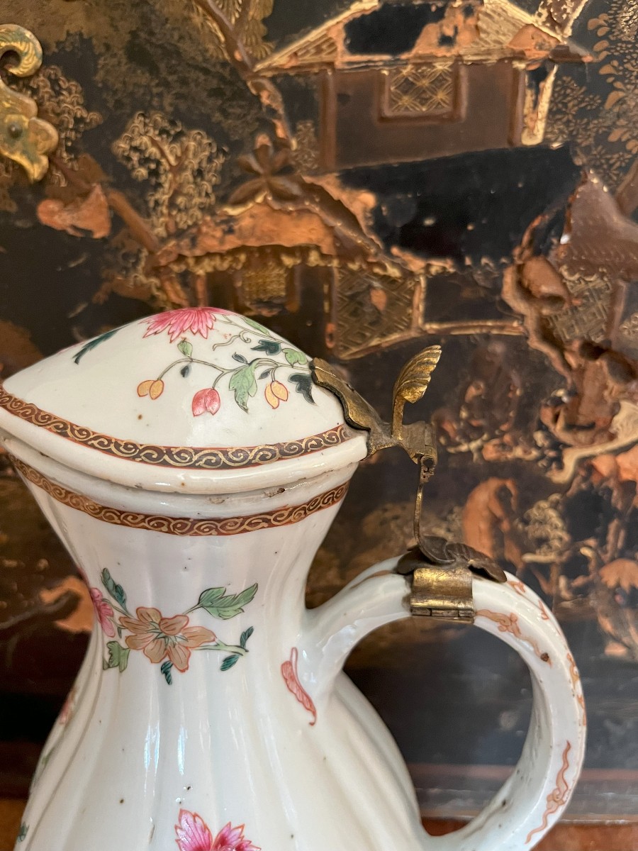 Porcelain Jug From China - East India Company - Famille Rose, 18th Century-photo-2