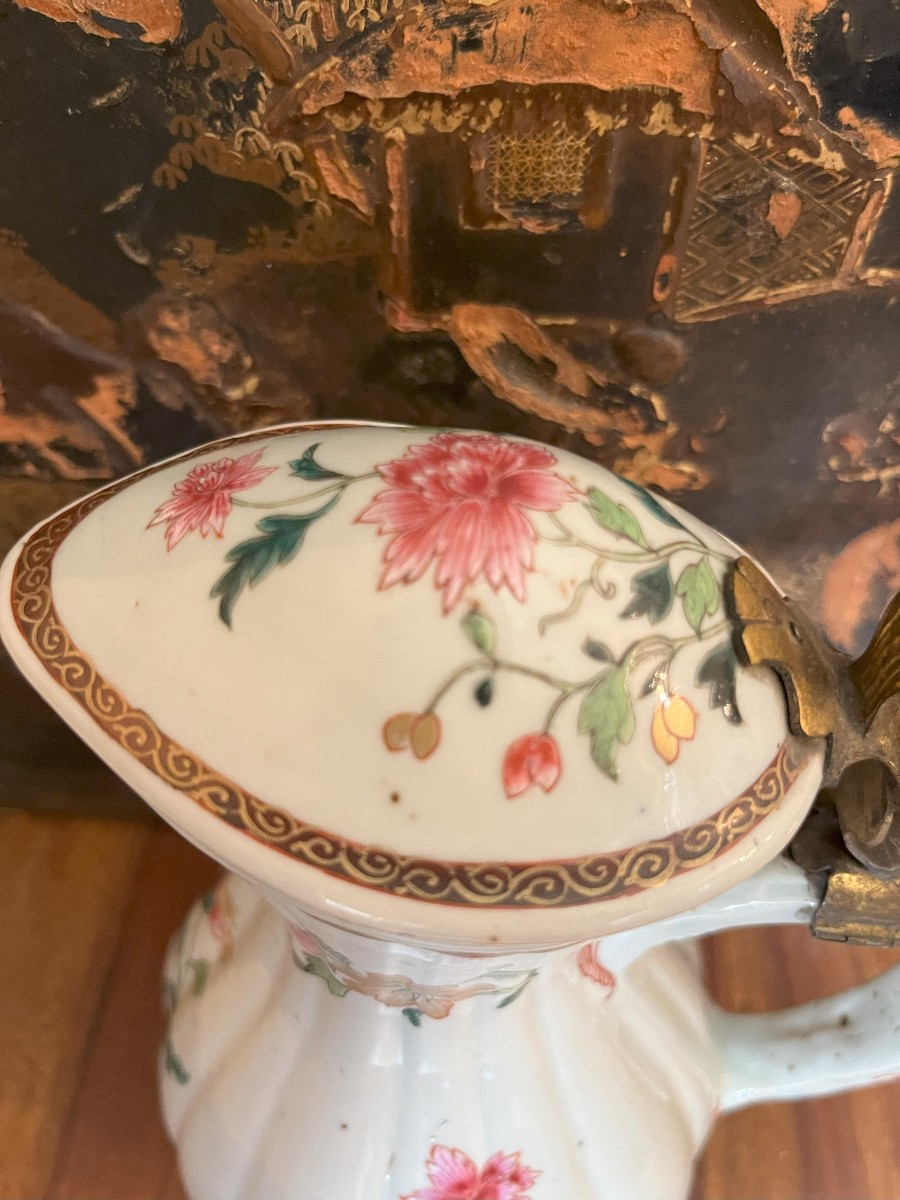 Porcelain Jug From China - East India Company - Famille Rose, 18th Century-photo-3
