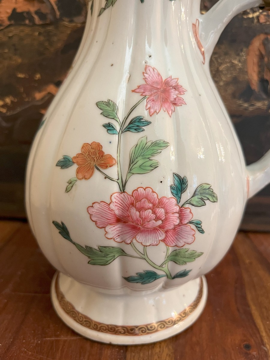 Porcelain Jug From China - East India Company - Famille Rose, 18th Century-photo-4