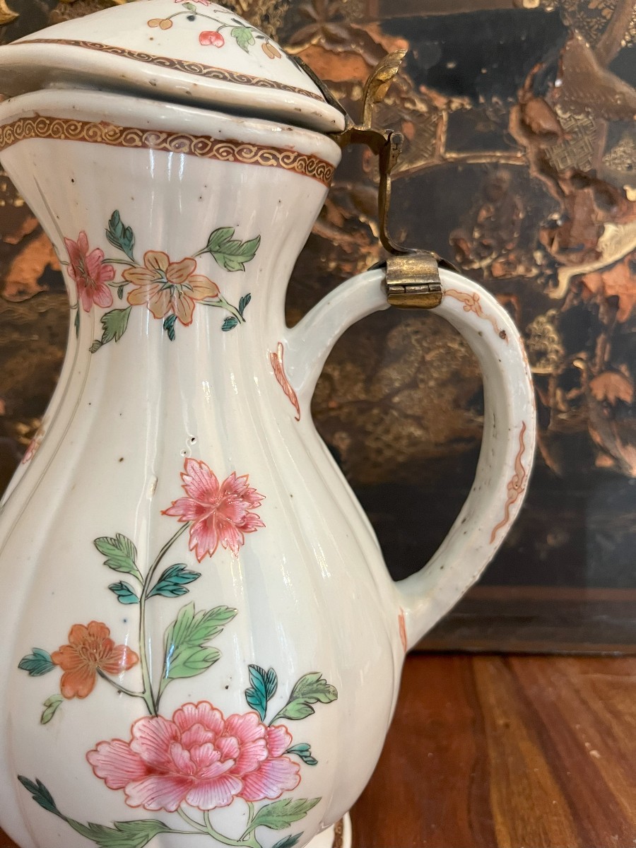 Porcelain Jug From China - East India Company - Famille Rose, 18th Century-photo-2