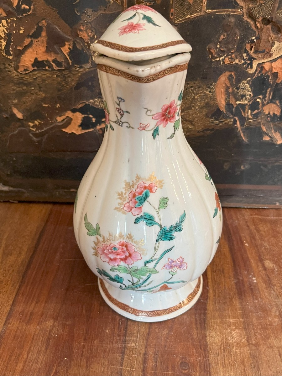 Porcelain Jug From China - East India Company - Famille Rose, 18th Century-photo-3