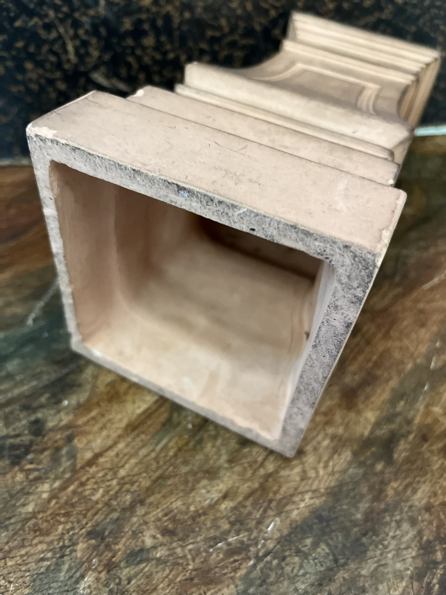 Pair Of 19th Century Terracotta Bases, Height 18.5cm-photo-4