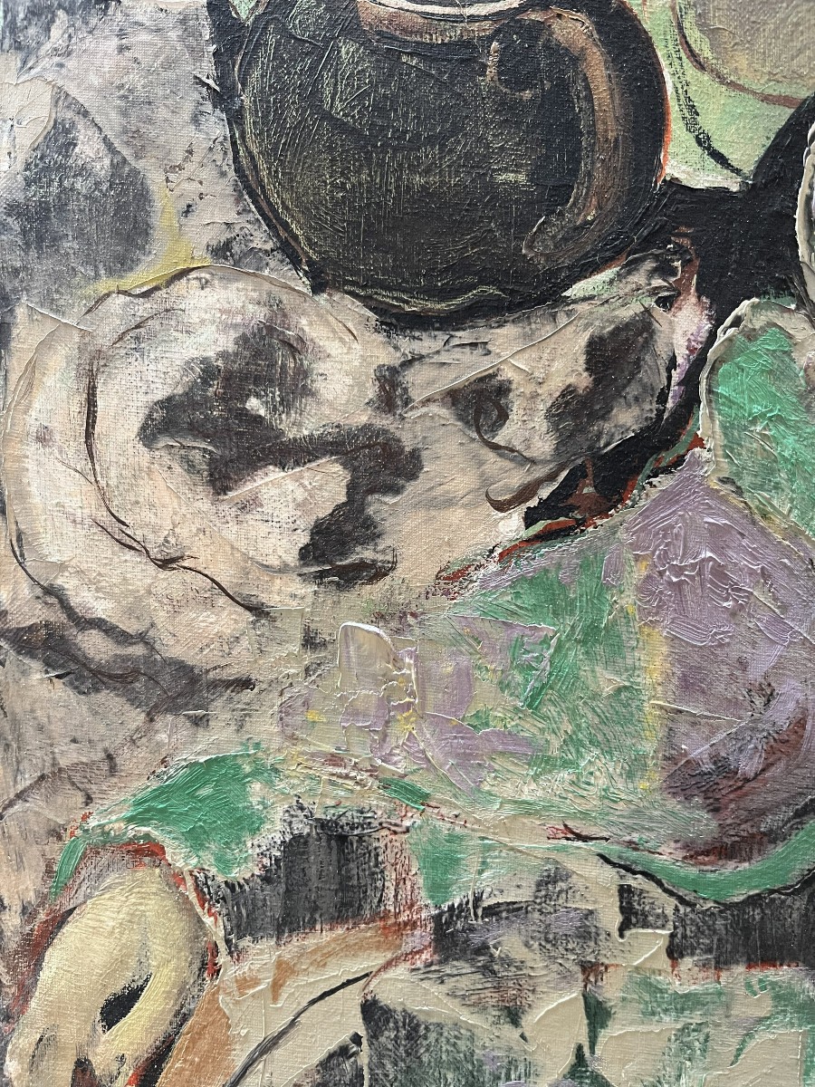 Portrait Of A Woman, Signed Lavenne, Salon Des Indépendants 1953-photo-2