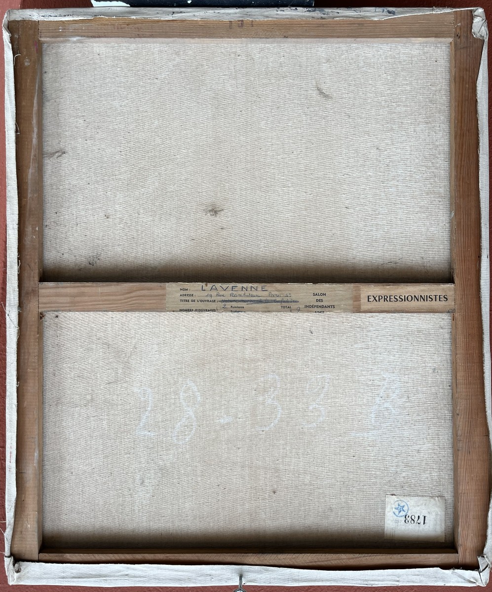 Portrait Of A Woman, Signed Lavenne, Salon Des Indépendants 1953-photo-3