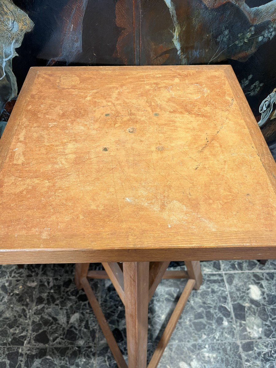 Sellette de sculpteur en chêne vers 1950 , XXème siècle-photo-1