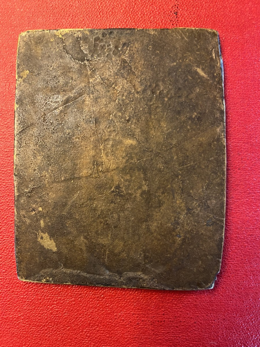 Plaque en bronze doré à décor aux Chinois , XVIIIème siècle-photo-4