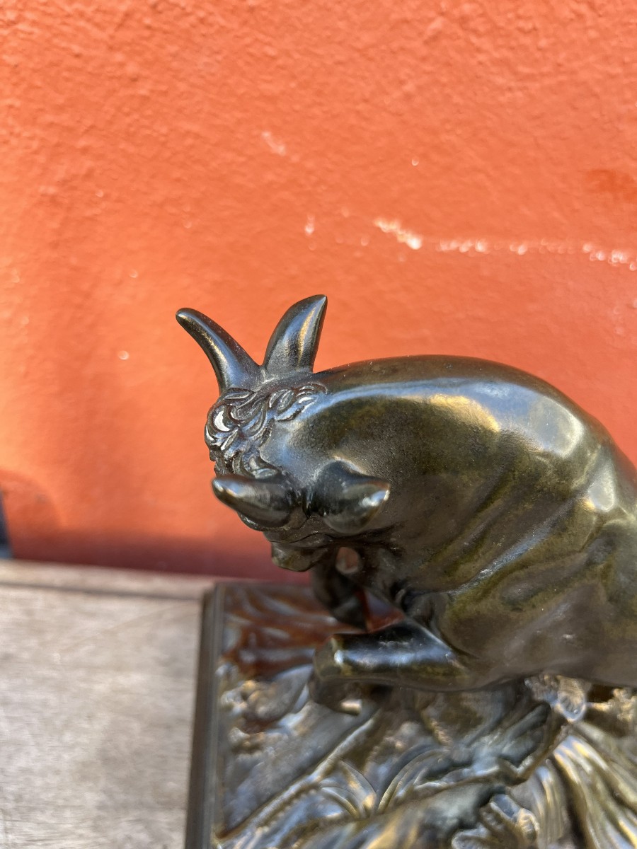 Bronze Sculpture Of A Greek Bull, Early 19th Century-photo-2