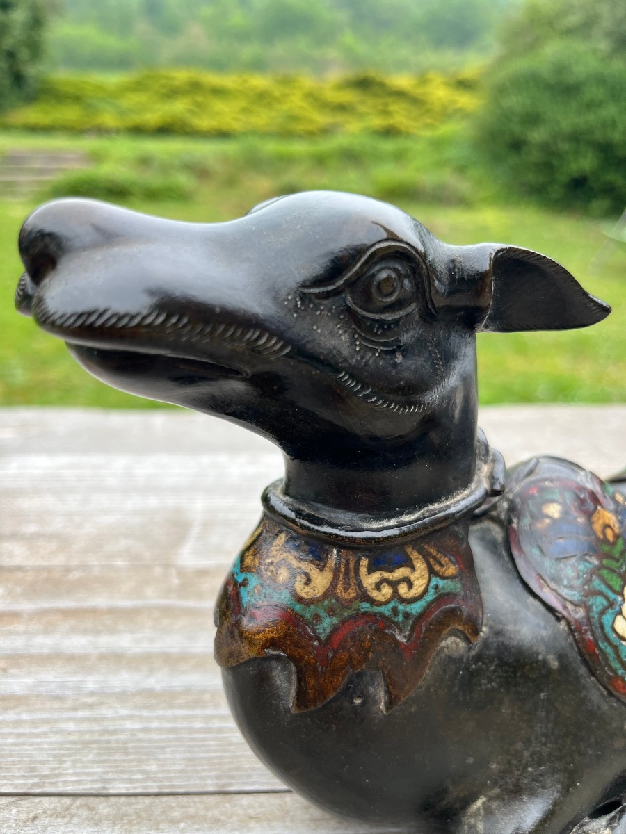 Bronze Japan,meiji,camel,cloisonné,19th Century-photo-4