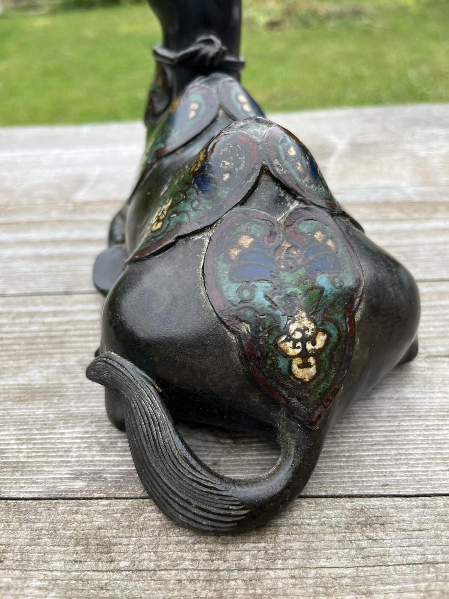 Bronze Japan,meiji,camel,cloisonné,19th Century-photo-2