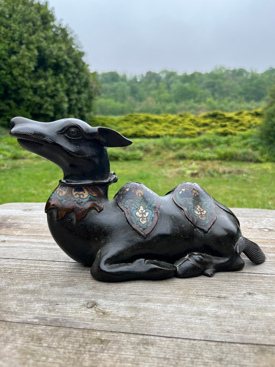 Bronze Japan,meiji,camel,cloisonné,19th Century