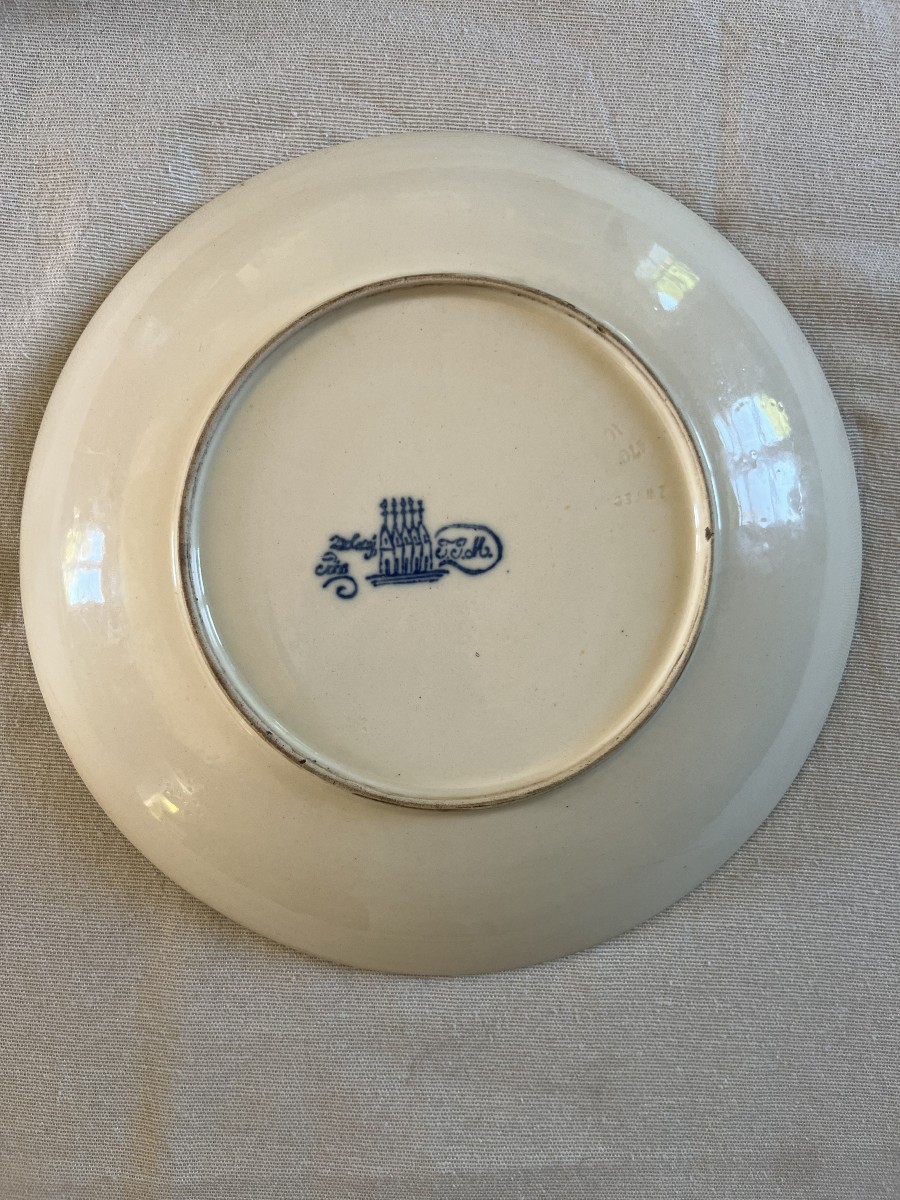 Plat en céramique émaillée à décor Persan , Iznik, Zsolnay , fin XIXème siècle-photo-4