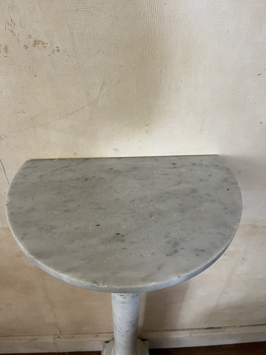 Colonne, gaine, en marbre blanc,XIXème siècle-photo-2