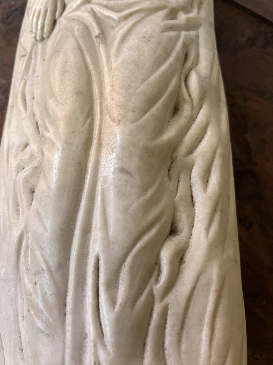 17th-century Marble Sculpture Of Christ Recumbent-photo-4