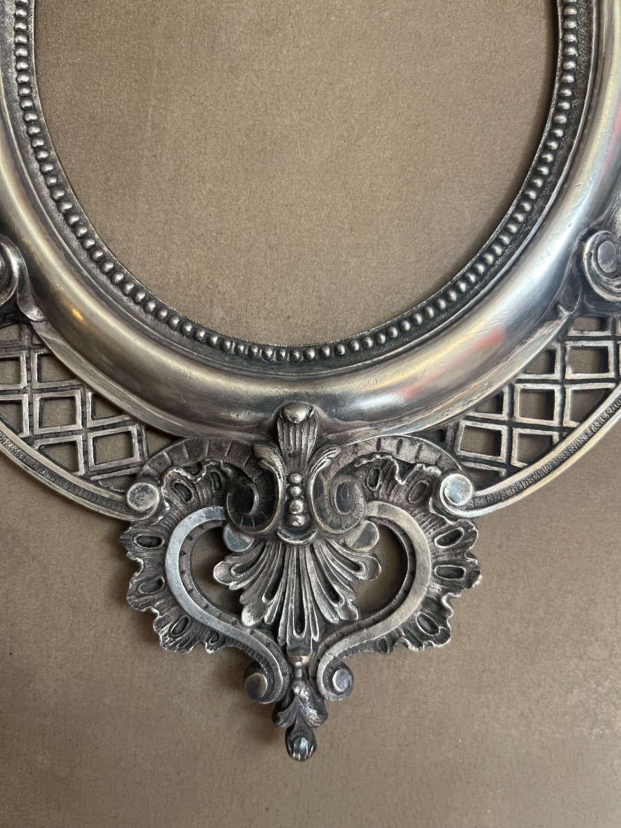 Silver-plated Bronze Frame, Motifs From Painting And Sculpture, 19th Century -photo-3