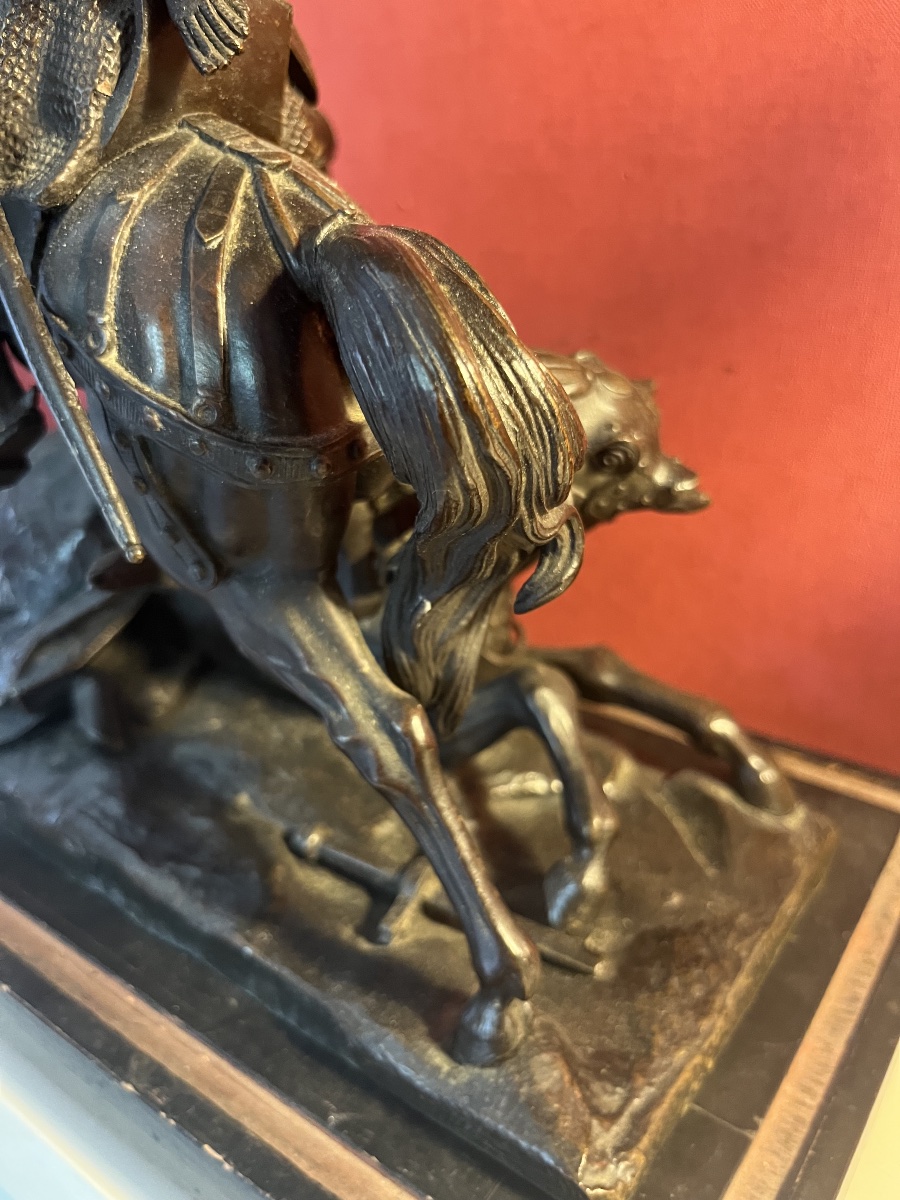 Bronze, Charles The Bold, Model By Theodore Gechter, 19th Century -photo-1
