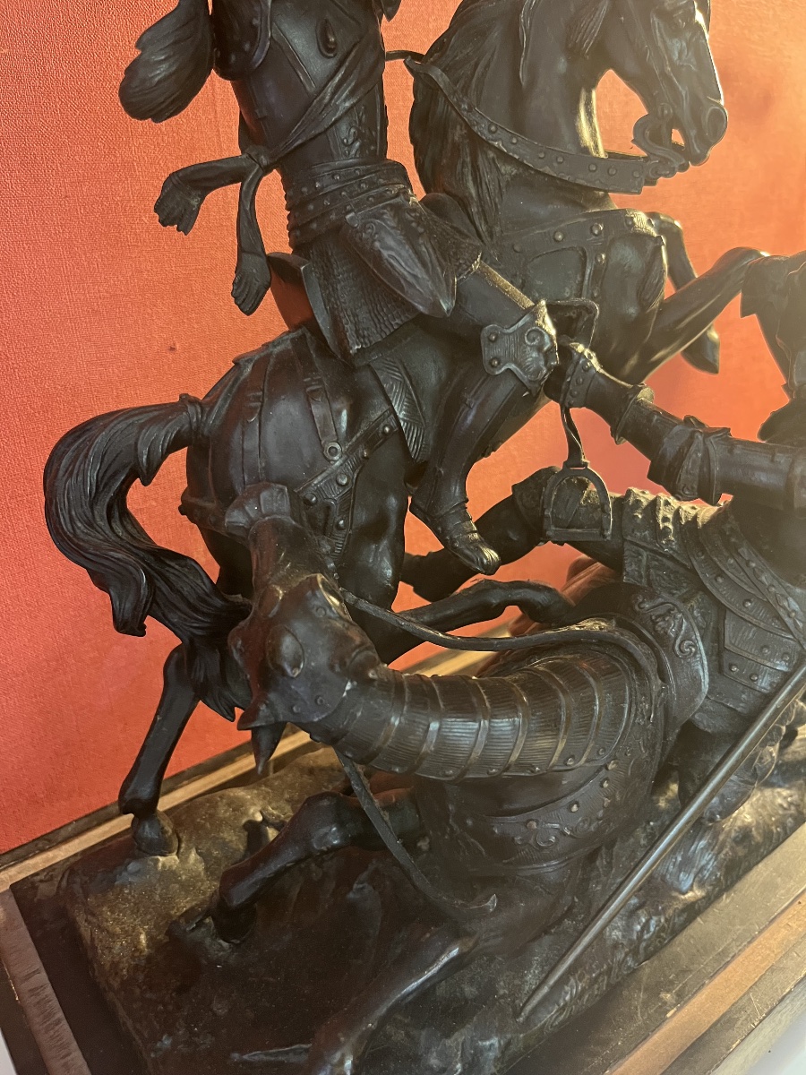 Bronze, Charles The Bold, Model By Theodore Gechter, 19th Century -photo-7