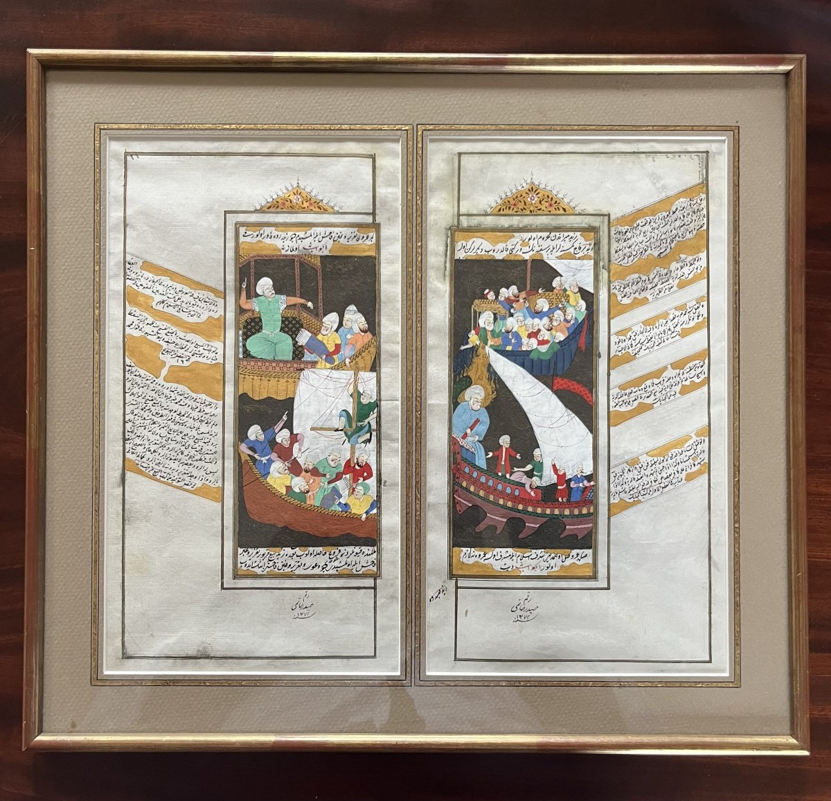 Deux miniatures Persanes XIXème siècle