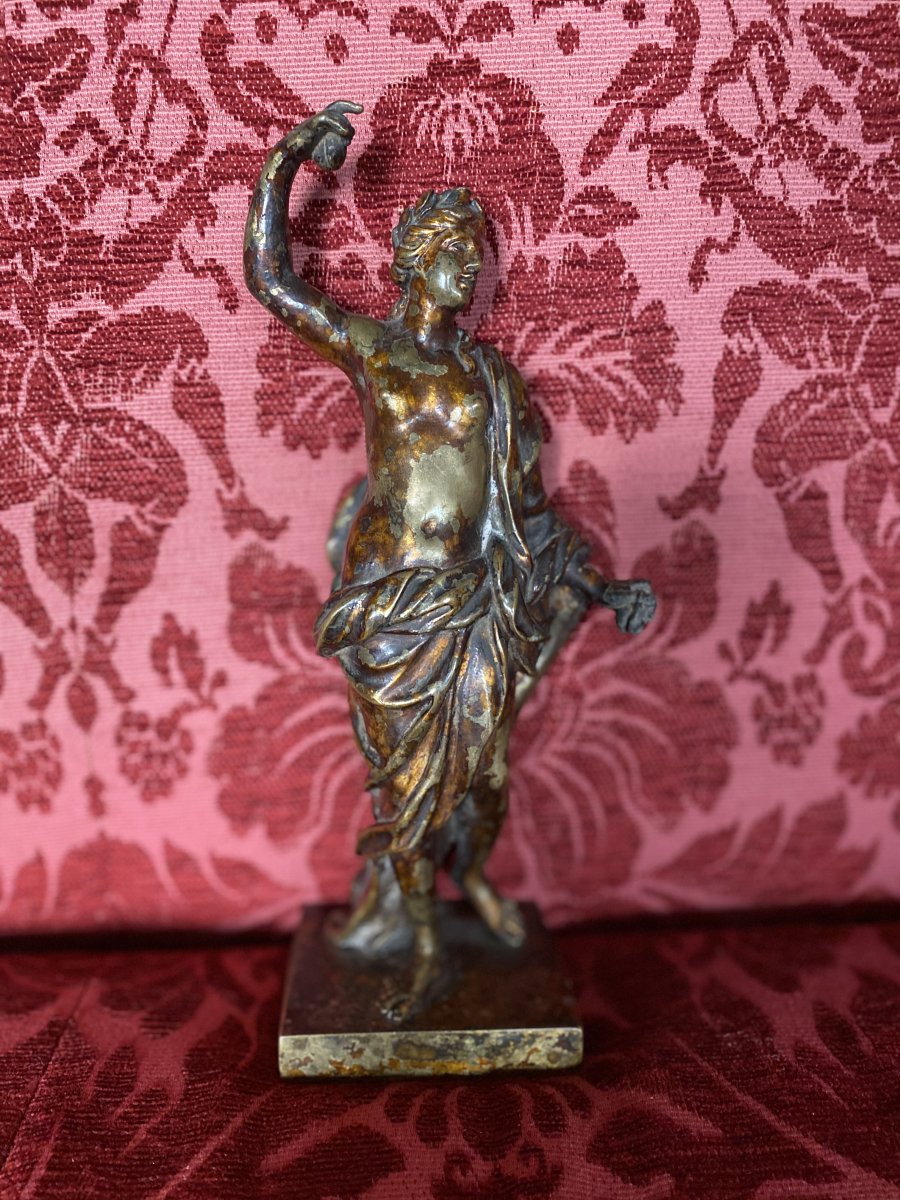 Gilded Bronze, Laureate Woman, Louis XIV Period