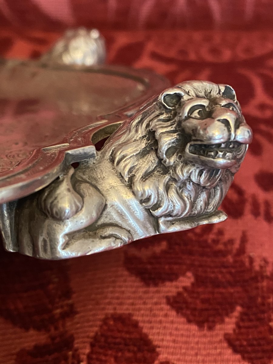 Louis XIV Silver Inkwell, Aucoc House-photo-3