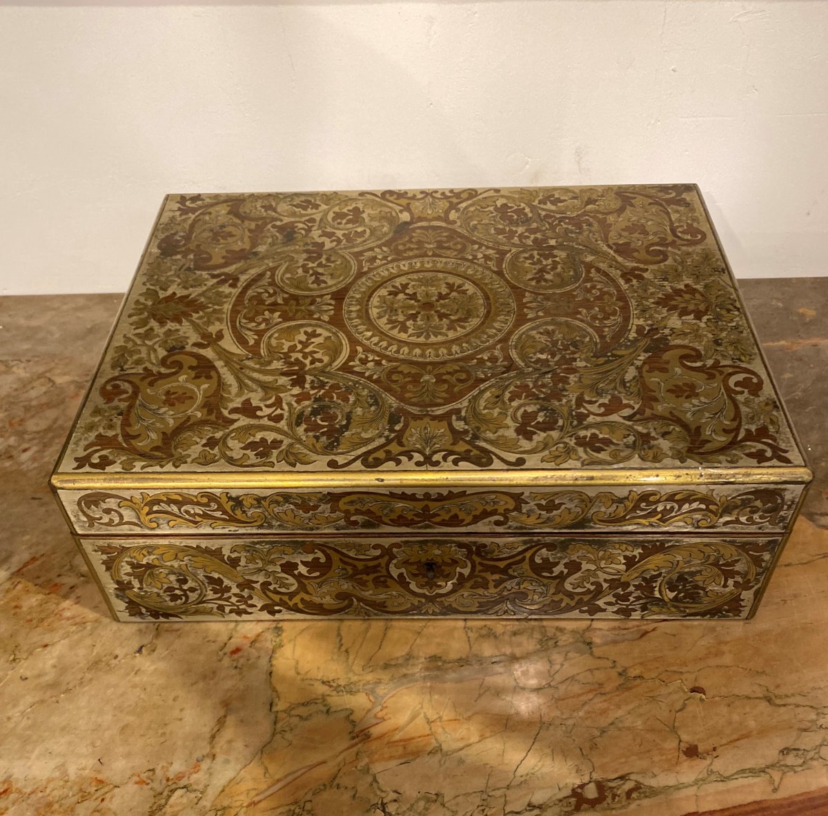 Proantic: Box In Boulle Marquetry, Mid-19th Century