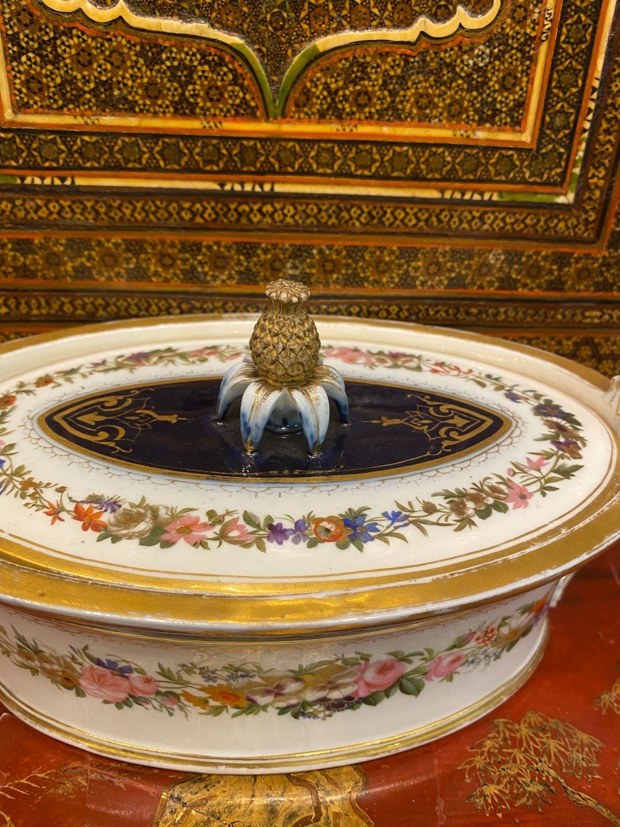 Sèvres Porcelain Sugar Bowl, Charles X Period-photo-3