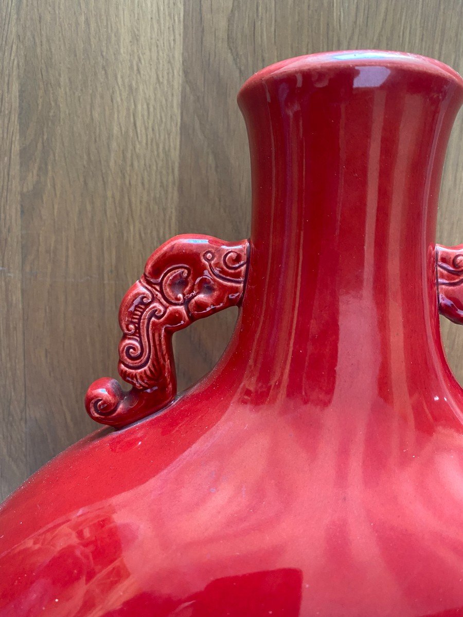 Grand vase gourde en céramique de Paul Millet à Sèvres-photo-3