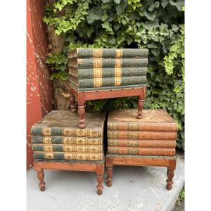Voyage des Pays Bas, 3 tabourets , époque Directoire