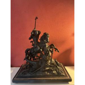Bronze, Charles The Bold, Model By Theodore Gechter, 19th Century 