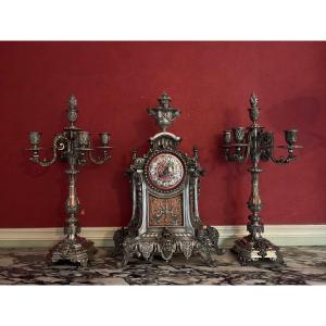 Regency-style Silver-plated Bronze Mantelpiece Finial, By Henri Houdebine, Bronze Artist