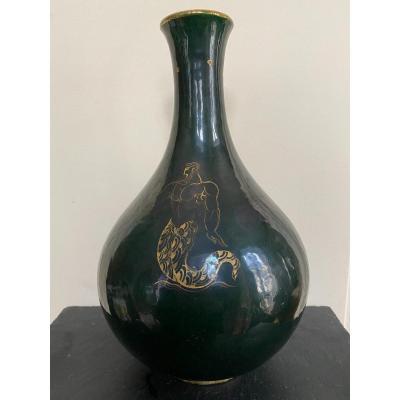 Céramique de Jean Mayodon , vase bouteille 